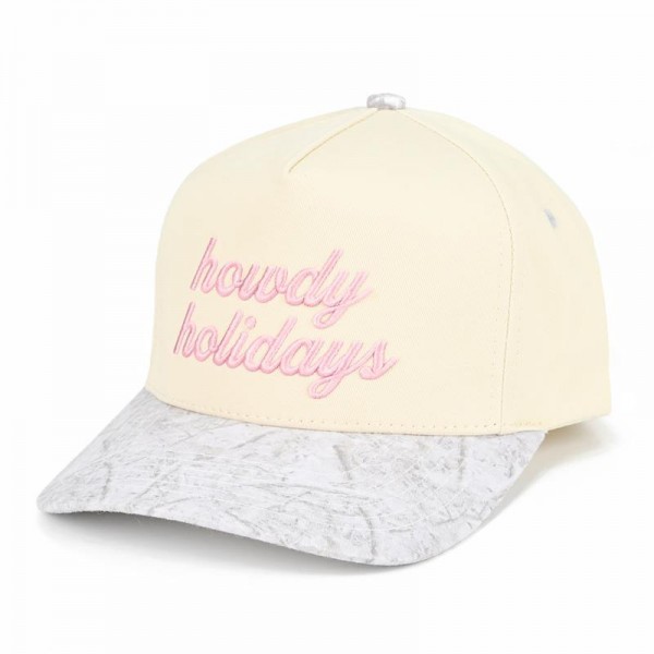 C.C TCM0110
Two Tone Embroidered "howdy holidays" Baseball Cap

- Snap Back Closure
- One Size Fits Most
- 100% Cotton