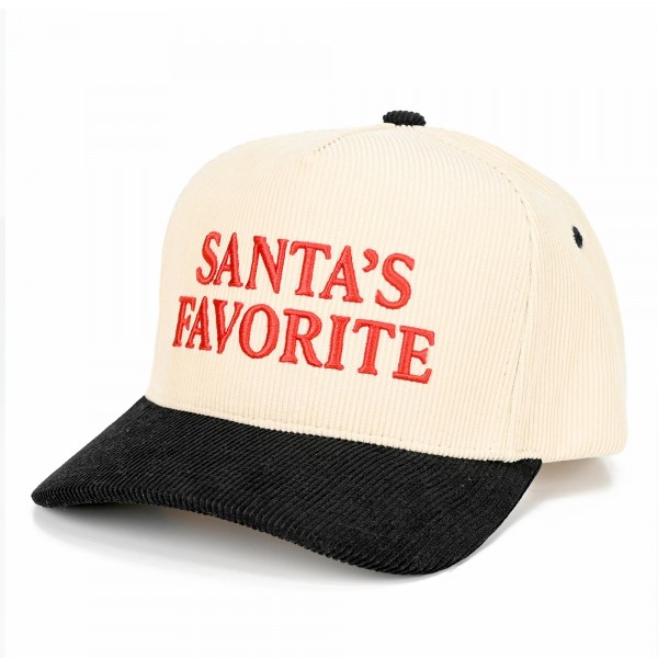 C.C TCM0120
Two Tone Corduroy Embroidered "SANTA'S FAVORITE" Baseball Cap
- Snap Back Closure
- One Size Fits Most
- 100% Cotton