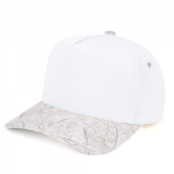 C.C TCM0010
Two Tone White Camo Baseball Cap

- One Size Fits Most 
- Snap Back Closure 
- 100% Cotton 