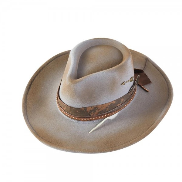 Rustic Cowgirl & Fedora Hat With Distressed Fabric & Wood Beaded Band

- Versatile & Shapeable
- One Size
- 100% Polyester