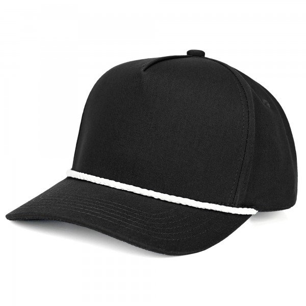 C.C TCM1003 
Canvas Baseball Cap With Twisted Rope Detail 

- Snap Back Closure 
- One Size Fits Most 
- 100% Cotton