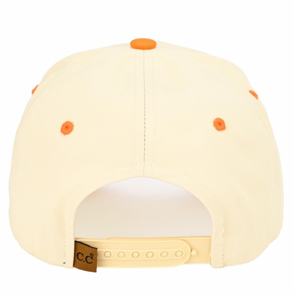 C.C TCM1007
Two Tone Canvas Baseball Cap With Embroidered Leaves Detail 

- Snap Back Closure
- One Size Fits Most
- 100% Cotton
