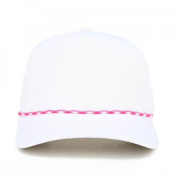 C.C TCM1014
Canvas Baseball Cap With Two Tone Rope Detail 

- Snap Back Closure
- One Size Fits Most
- 100% Cotton