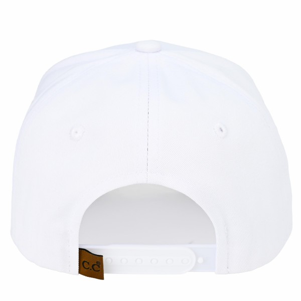 C.C TCM1014 Canvas Baseball Cap With Two Tone Rope Detail - Snap Back Closure - One Size Fits Most - 100% Cotton view 5
