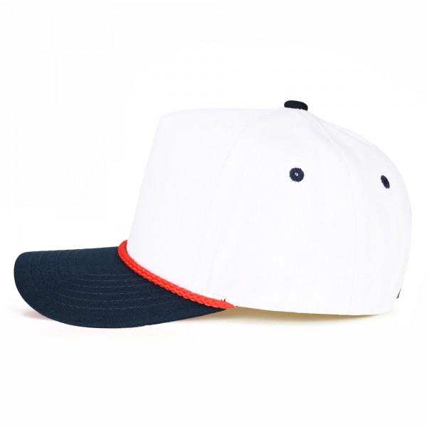 C.C TCM1016
Two Tone Canvas Baseball Cap With Twisted Rope Detail

- Snap Back Closure
- One Size Fits Most
- 100% Cotton