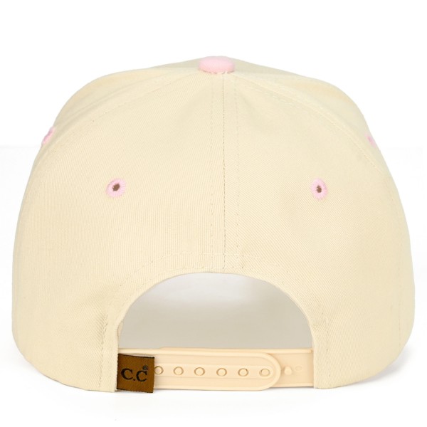 C.C TCM0093 Two Tone "GOD ID GOOD" Canvas Embroidered Baseball Cap - Snap Back Closure - One Size Fits Most - 100% Cotton view 5