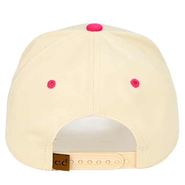 C.C TCM0093 Two Tone "GOD ID GOOD" Canvas Embroidered Baseball Cap - Snap Back Closure - One Size Fits Most - 100% Cotton view 5