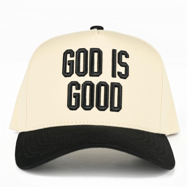 C.C TCM0093
Two Tone "GOD ID GOOD" Canvas Embroidered Baseball Cap

- Snap Back Closure
- One Size Fits Most
- 100% Cotton