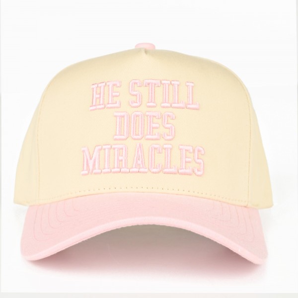 C.C TCM0094
Two Tone "He Still Does Miracles'" Canvas Embroidered Baseball Cap

- Snap Back Closure
- One Size Fits Most
- 100% Cotton