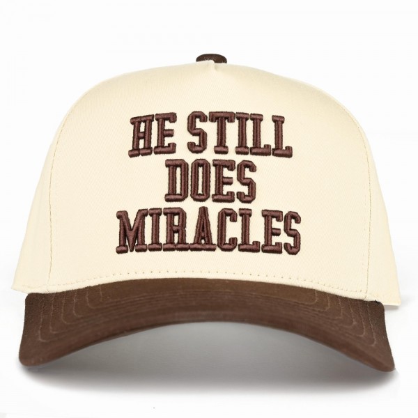 C.C TCM0094
Two Tone "He Still Does Miracles'" Canvas Embroidered Baseball Cap

- Snap Back Closure
- One Size Fits Most
- 100% Cotton