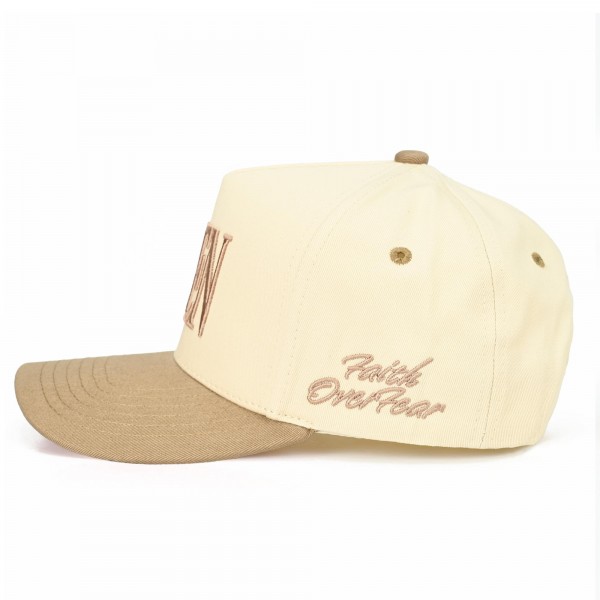 C.C TCM0095
Two Tone "AMEN'" Canvas Embroidered Baseball Cap

- "Faith Over Fear" Side Embroidery 
- Snap Back Closure
- One Size Fits Most
- 100% Cotton