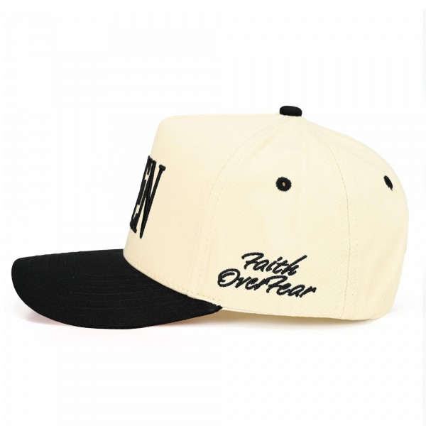 C.C TCM0095
Two Tone "AMEN'" Canvas Embroidered Baseball Cap

- "Faith Over Fear" Side Embroidery 
- Snap Back Closure
- One Size Fits Most
- 100% Cotton