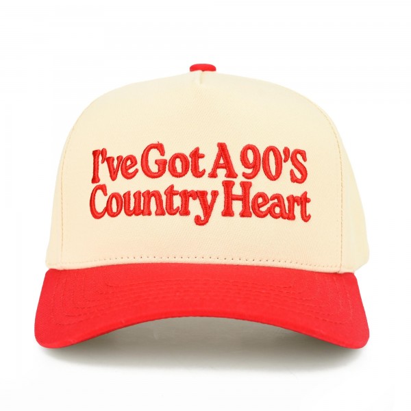 C.C TCM0097
Two Tone "I've Got A 90's Country Heart'" Canvas Embroidered Baseball Cap

- Snap Back Closure
- One Size Fits Most
- 100% Cotton
