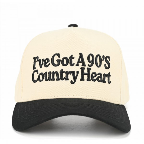 C.C TCM0097
Two Tone "I've Got A 90's Country Heart'" Canvas Embroidered Baseball Cap

- Snap Back Closure
- One Size Fits Most
- 100% Cotton