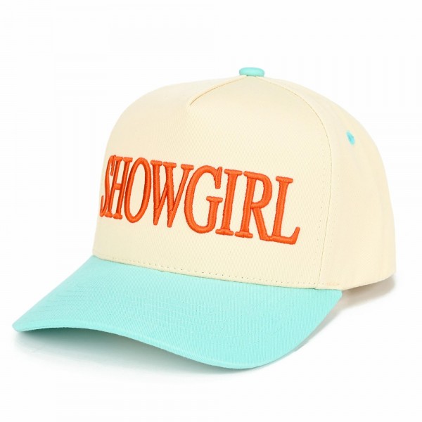 C.C TCM0098
Two Tone Canvas Embroidered "SHOWGIRL" Baseball Cap

- Snap Back Closure
- One Size Fits Most
- 100% Cotton