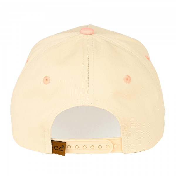 C.C TCM0134 Two Tone Canvas Embroidered "Sunrise Sunburn Sunset Repeat" Baseball Cap - Snap Back Closure - One Size Fits Most - 100% Cotton view 5