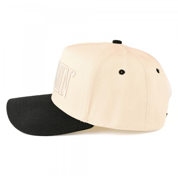 C.C TCM0073
Two Tone "MOMMIN'" Canvas Embroidered Baseball Cap

- Snap Back Closure
- One Size Fits Most
- 100% Cotton