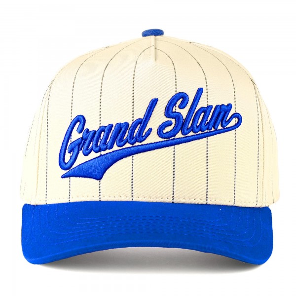 C.C TCM0075
Two Tone & Pin Stripe Canvas Embroidered "Grand Slam" Baseball Cap

- Snap Back Closure
- One Size Fits Most
- 100% Cotton