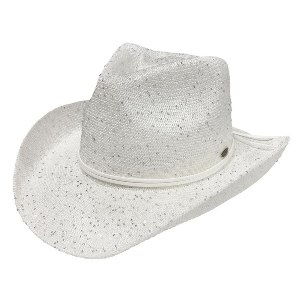 C.C CBC-03
Sequin Cowboy Hat With Suede String Trim Band

- One Size Fits Most
- Adjustable Drawstring
- Brim Approximately 3.25"L
- 60% Paper / 40% Polyester 