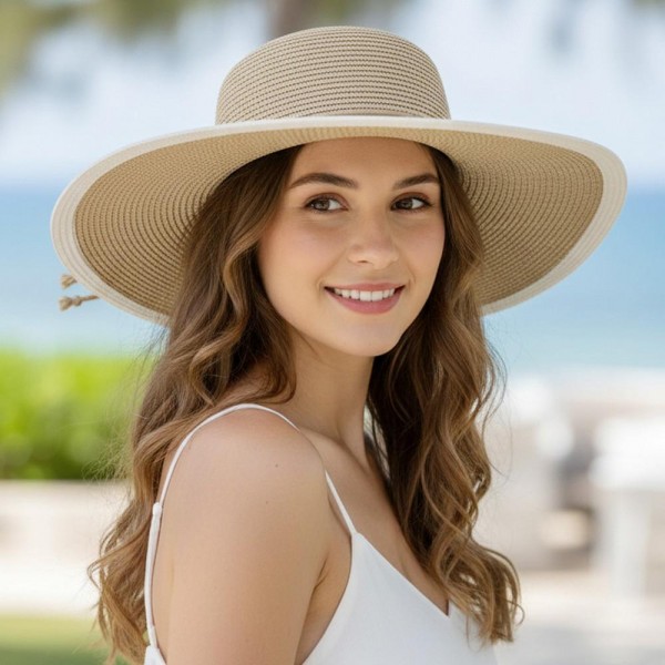 Two Tone Straw Sun Hat With Rope Band 

- One Size
- 100% Paper 