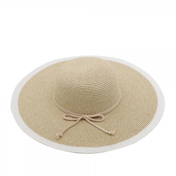 Two Tone Straw Sun Hat With Rope Band 

- One Size
- 100% Paper 