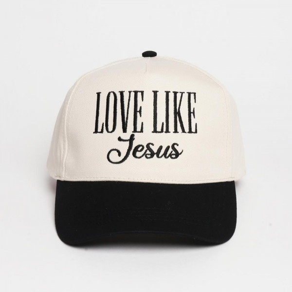 "LOVE LIKE Jesus" Embroidered Two Tone Baseball Cap

- One Size Fits Most
- Snap Back Closure
- 100% Cotton