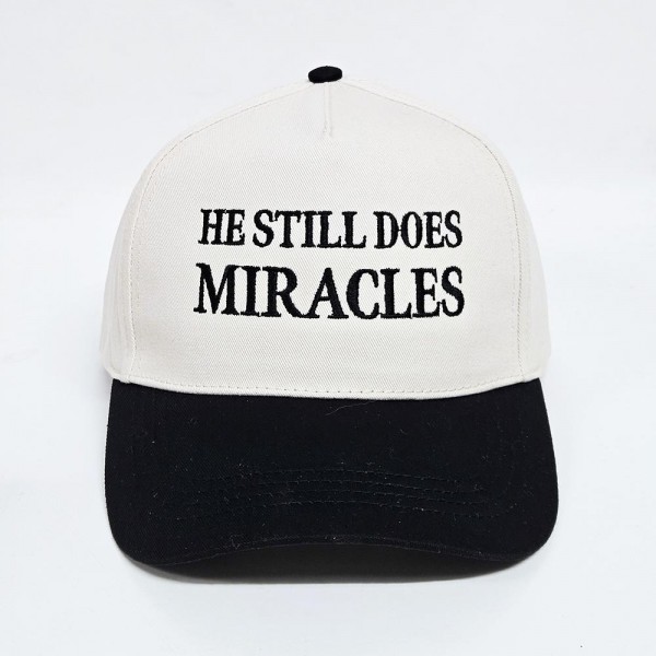 "He Still Does Miracles" Embroidered Two Tone Baseball Cap

- One Size Fits Most
- Snap Back Closure
- 100% Cotton