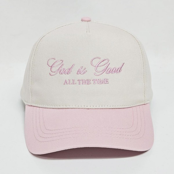 "God Is Good All The Time" Embroidered Two Tone Baseball Cap

- One Size Fits Most
- Snap Back Closure
- 100% Cotton