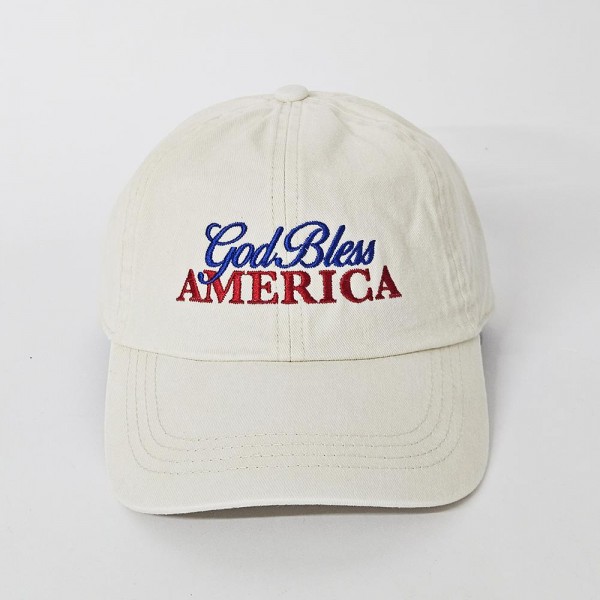 "God Bless AMERICA" Embroidered Baseball Cap

- One Size Fits Most
- Slide Buckle Adjustment
- 100% Cotton