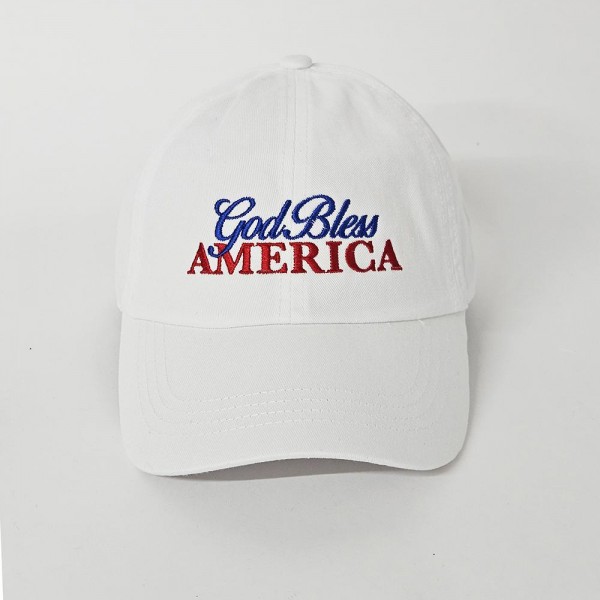 "God Bless AMERICA" Embroidered Baseball Cap

- One Size Fits Most
- Slide Buckle Adjustment
- 100% Cotton