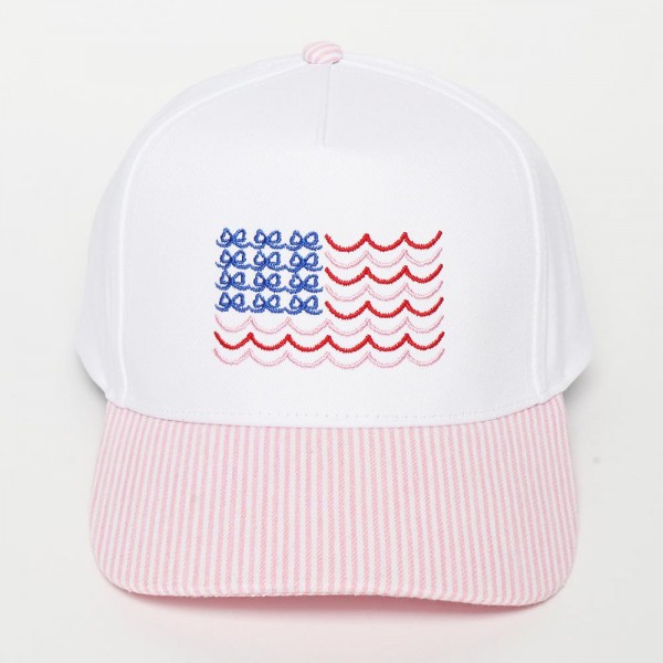 Bow Flag Embroidered Two Tone Baseball Cap

- One Size Fits Most
- Snap Back Closure
- 100% Cotton