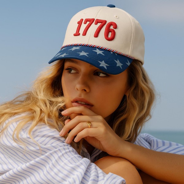 Do Everything In Love "1776" Embroidered Americana Baseball Cap

- One Size Fits Most
- Snap Back Closure
- 100% Cotton