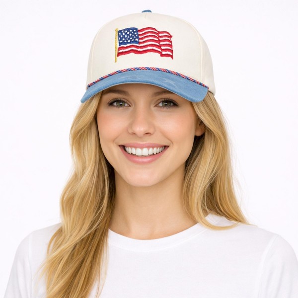 Do Everything In Love American Flag Patch Embroidered Americana Baseball Cap

- One Size Fits Most
- Snap Back Closure
- 100% Cotton