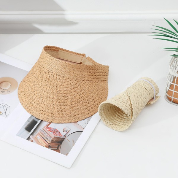 Straw Sun Visor Hat 

- One Size Fits Most 
- 100% Paper 