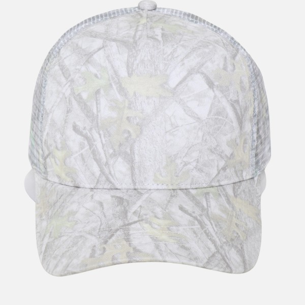 Camo Trucker Cap With Mesh Back  

- Snap Back Closure
- One Size Fits Most
- 100% Cotton