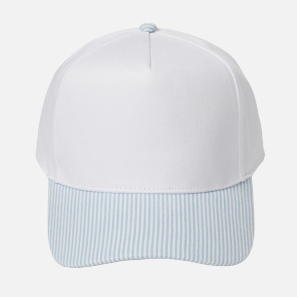 Two Tone Skinny Stripe Baseball Cap 

- Snap Back Closure
- One Size Fits Most
- 100% Cotton