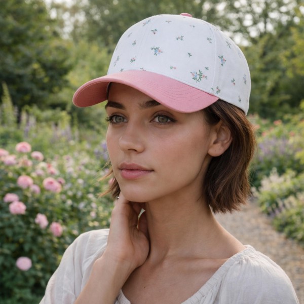 Flower Print Two Tone Baseball Cap

- One Size Fits Most
- Snap Back Closure
- 100% Cotton
