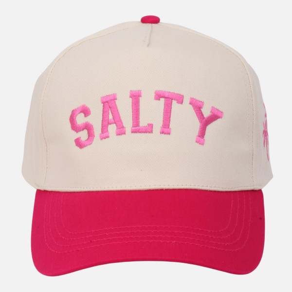 Two Tone "SALTY" Embroidered Baseball Cap With Palm Tree Details 

- Snap Back Closure
- One Size Fits Most
- 100% Cotton