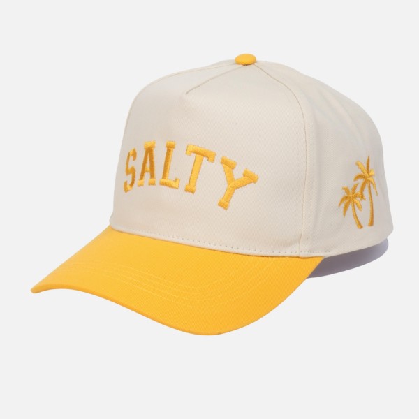 Two Tone "SALTY" Embroidered Baseball Cap With Palm Tree Details 

- Snap Back Closure
- One Size Fits Most
- 100% Cotton