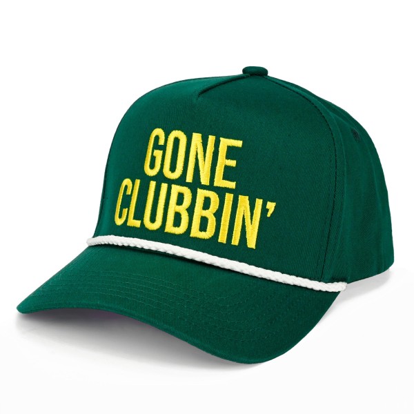 C.C TCM0190 Canvas Embroidered "Gone Clubbin'" Baseball Cap With Twisted Rope Detail - Snap Back Closure - One Size Fits Most - 100% Cotton view 5