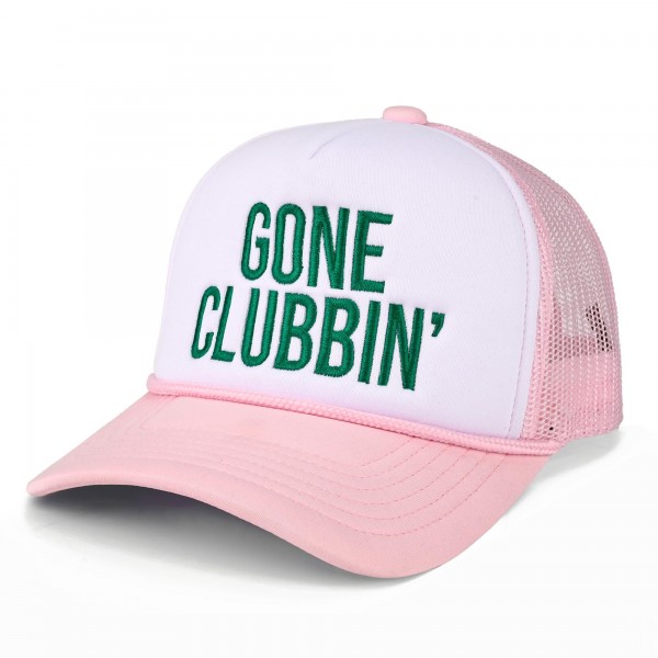 C.C TCM0191 Two Tone Embroidered "Gone Clubbin'" Trucker Cap - Snap Back Closure - One Size Fits Most - 100% Cotton view 5