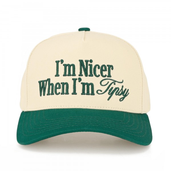 C.C TCM0181
Two Tone Canvas Embroidered "I'm Nicer When I'm Tipsy" Baseball Cap

- Snap Back Closure
- One Size Fits Most
- 100% Cotton