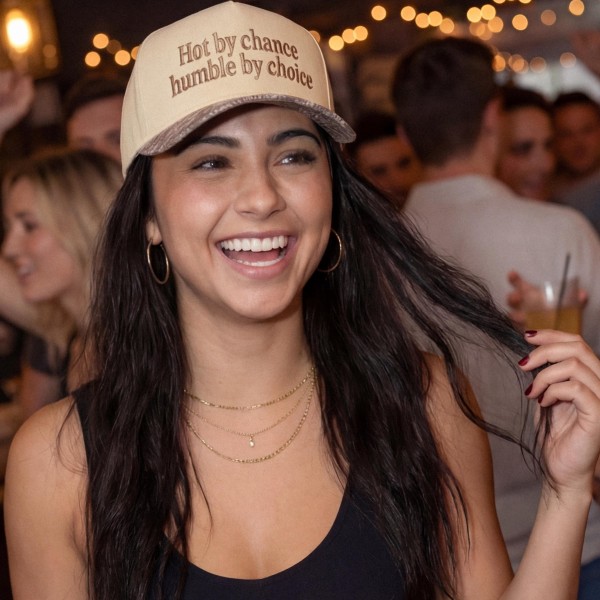 TCM0215
"Hot by chance humble by choice" Embroidered Camo Baseball Cap

- One Size Fits Most
- Snap Back Closure
- 100% Cotton


