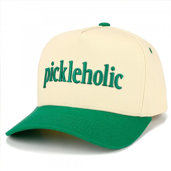 TCM0216 "Pickleholic" Embroidered Two Tone Baseball Cap - One Size Fits Most - Snap Back Closure - 100% Cotton view 5