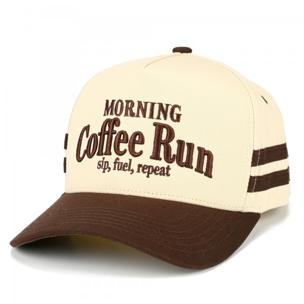 TCM0013 "Morning Coffee Run Sip, Fuel, Repeat " Embroidered Baseball Cap - Snap Back Closure - One Size Fits Most - 100% Cotton view 5