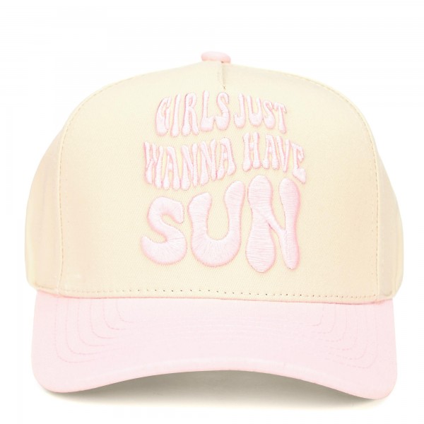 C.C TCM0011
Two Tone "Girls Just Wanna Have Sun" Canvas Embroidered Baseball Cap

- Snap Back Closure
- One Size Fits Most
- 100% Cotton