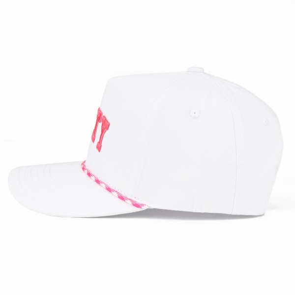 TCM0198 "SALTY" Embroidered Baseball Cap With Rope Detail - Snap Back Closure - One Size Fits Most - 100% Cotton view 5