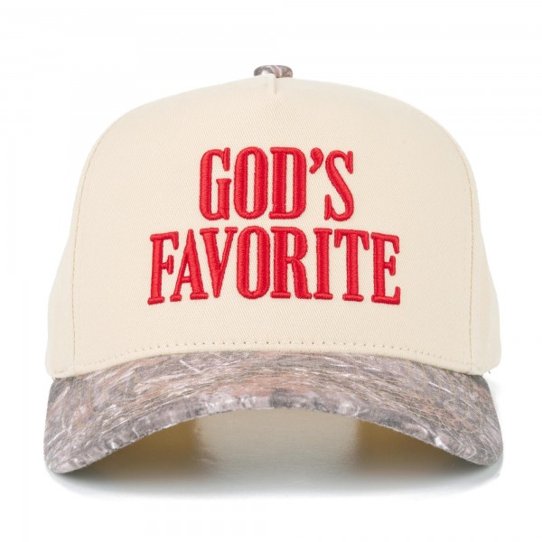 TCM0209
"GODS FAVORITE" Embroidered Two Tone Baseball Cap

- Snap Back Closure
- One Size Fits Most
- 100% Cotton

