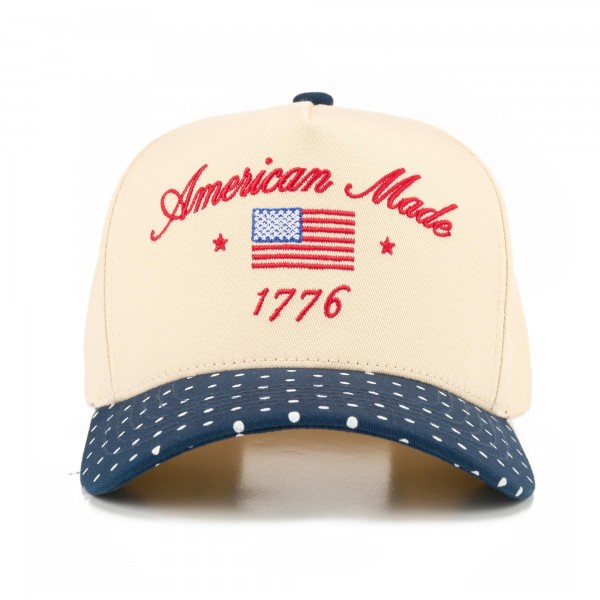 TCM0208
"American Made 1776" Embroidered Two Tone Baseball Cap

- One Size Fits Most
- Snap Back Closure
- 100% Cotton