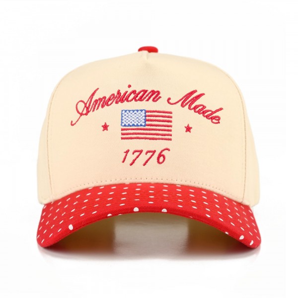 TCM0208
"American Made 1776" Embroidered Two Tone Baseball Cap

- One Size Fits Most
- Snap Back Closure
- 100% Cotton